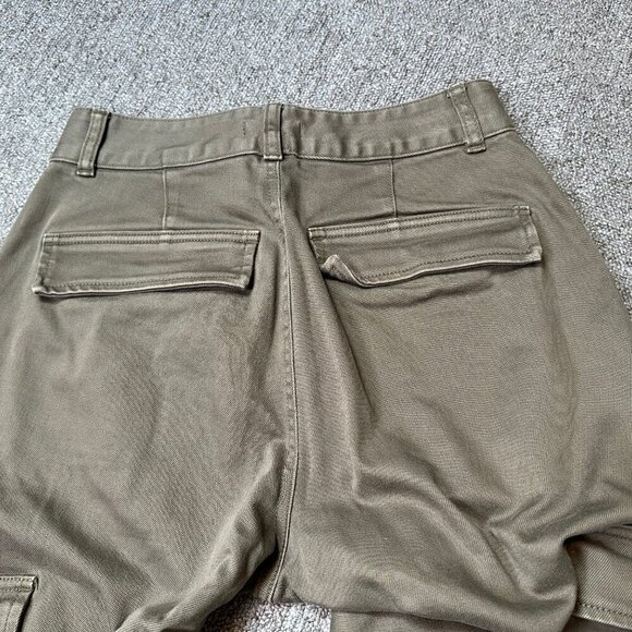 TNA Aritzia Tapered High Rise Cargo Pants in Olive Green / Grey Size 4 - Picture 6 of 7